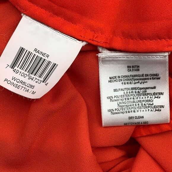 BCBGMaxAzria Rainer Poinsettia High Low Dress Red M Damaged - Picture 7 of 14